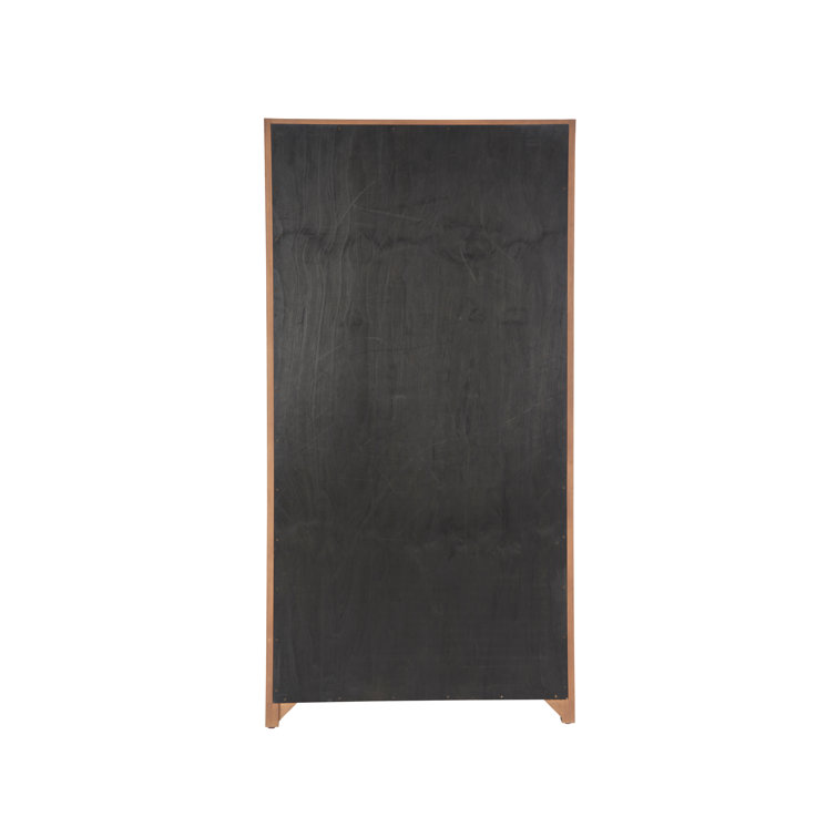 Nautical Oak Brown Wardrobe Cabinet with Adjustable Shelving
