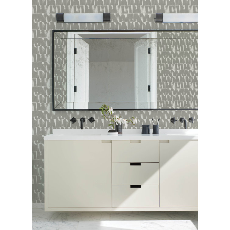 Bancroft Grey Abstract Non-Woven Washable Wallpaper