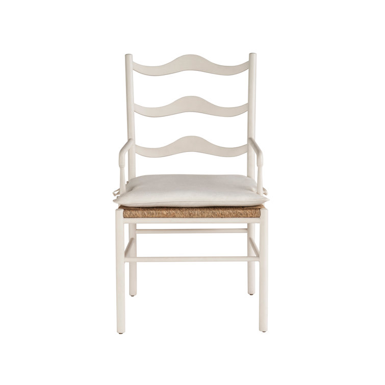 White Oak Ladderback Dining Chair with Woven Seat, Set of 2