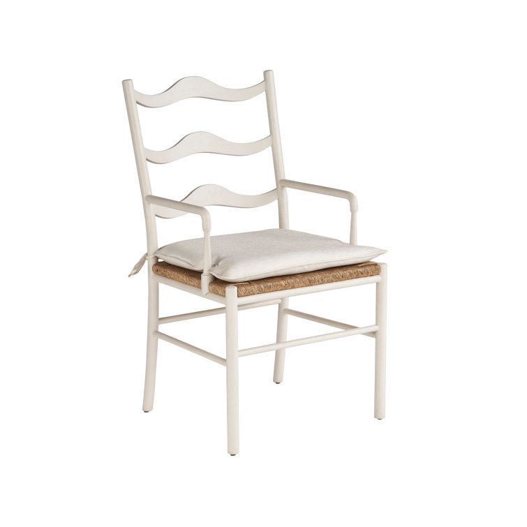 White Oak Ladderback Dining Chair with Woven Seat, Set of 2