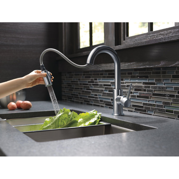 Stainless Steel Single Handle Pull-Down Bar Faucet