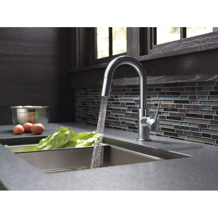 Stainless Steel Single Handle Pull-Down Bar Faucet