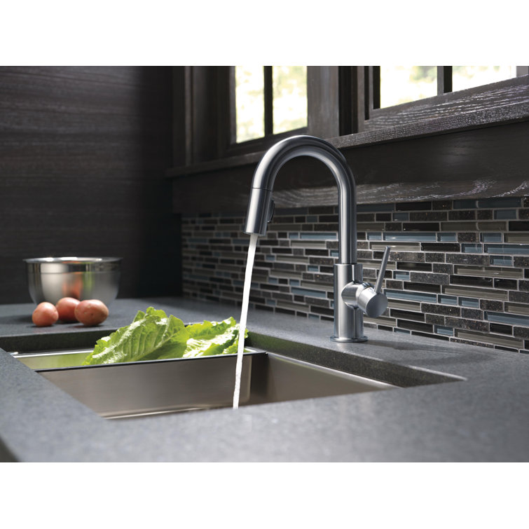 Stainless Steel Single Handle Pull-Down Bar Faucet