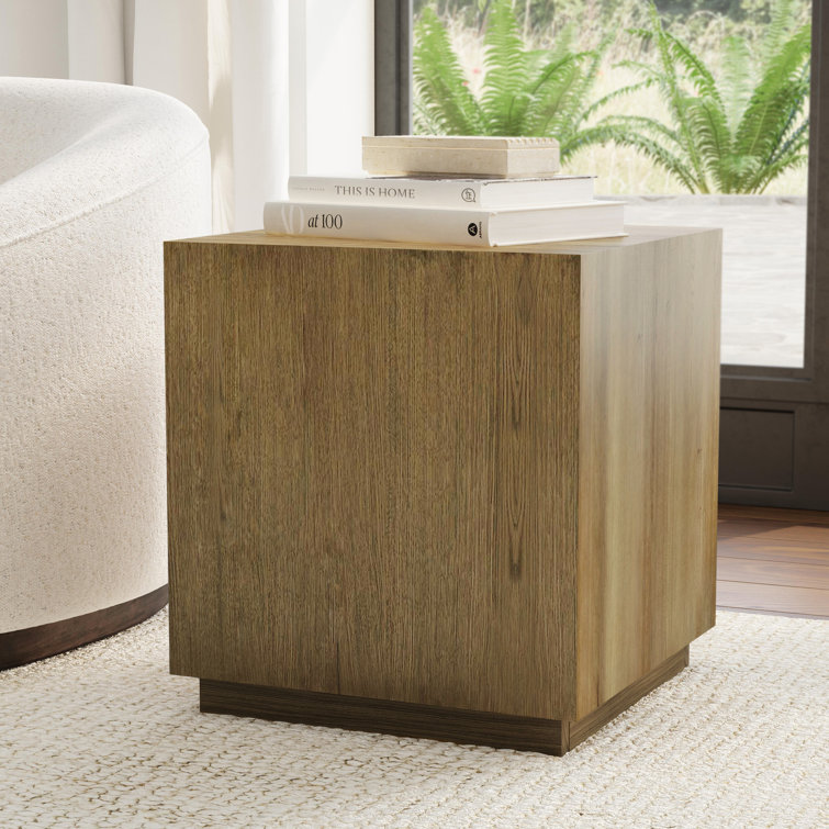 Layne Light Brown Oak Wood 20" Square End Table
