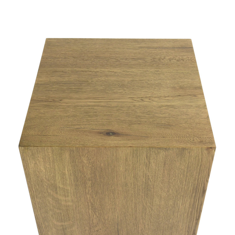 Layne Light Brown Oak Wood 20" Square End Table