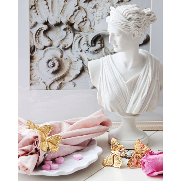 Gold Butterfly Pewter Vintage Napkin Ring