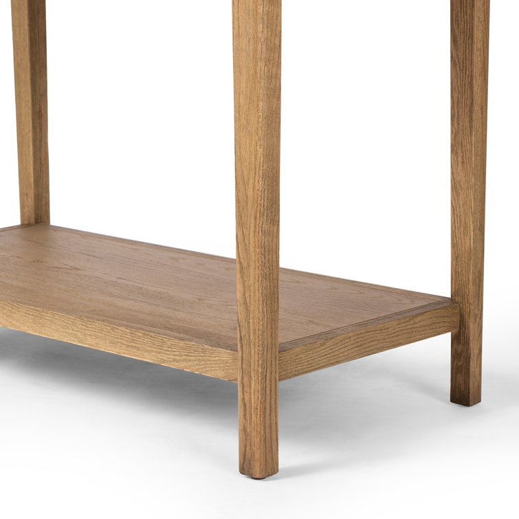 Drifted Oak and Antique Brass Arched Bar Cabinet