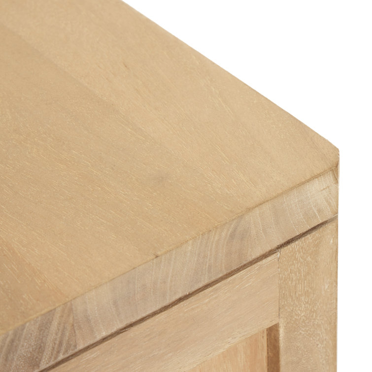 Natural Mango Wood 9-Drawer Dresser with Cane Front