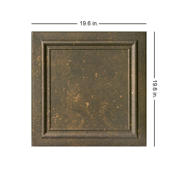 Rusted Steel Textured Polystyrene Ceiling Tile Set