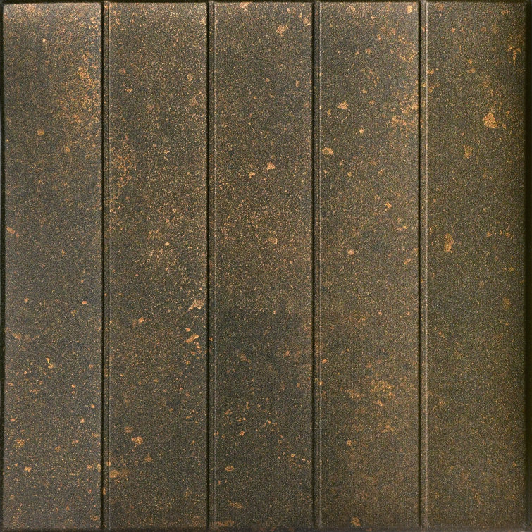 Rusted Steel Polystyrene Glue-up Bead Board Ceiling Tile Set