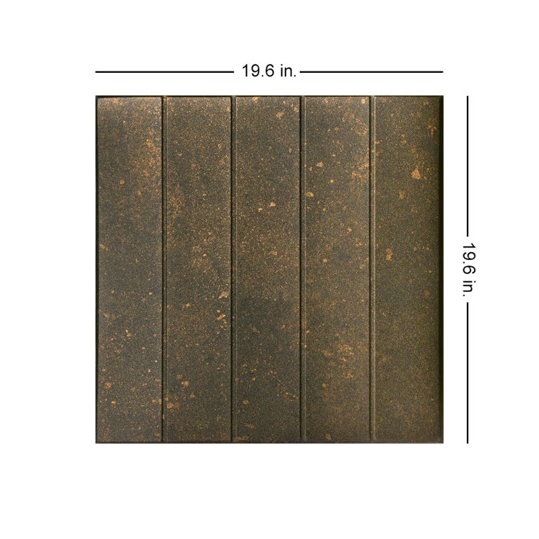 Rusted Steel Polystyrene Glue-up Bead Board Ceiling Tile Set