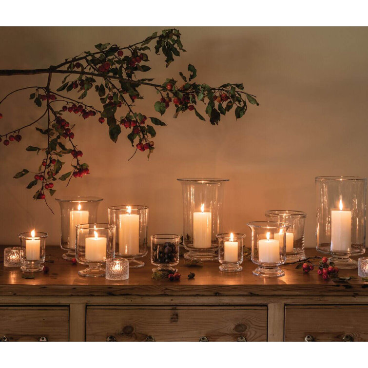 Medium Clear Glass Hurricane Candle Holder