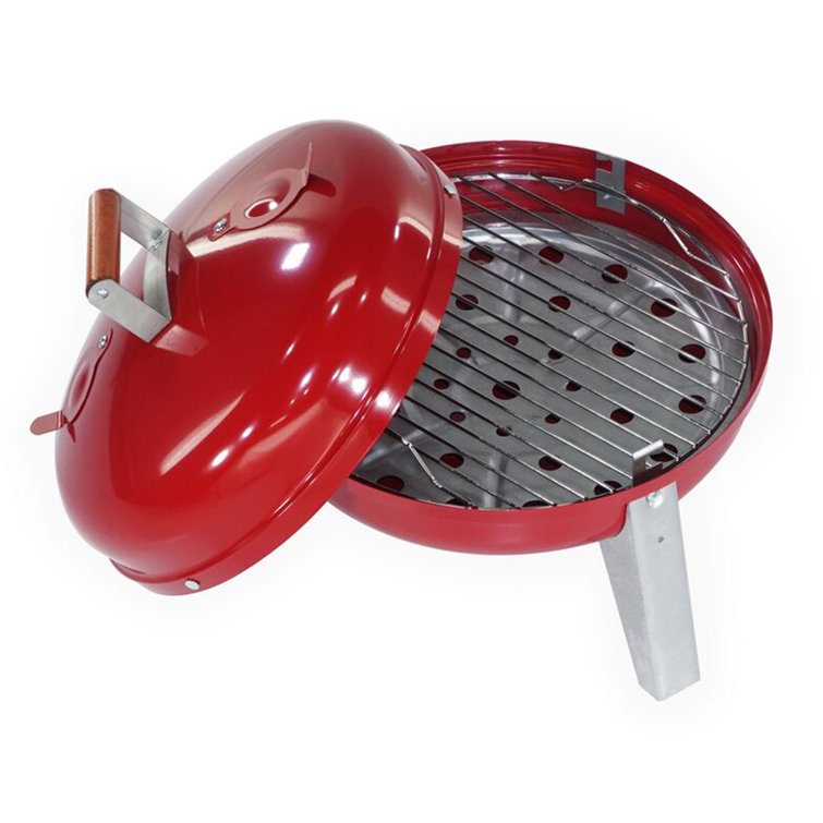 Americana Red Portable Charcoal Grill with Smoker