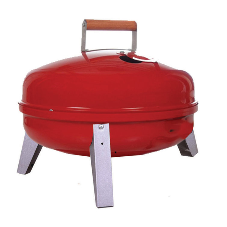 Americana Red Portable Charcoal Grill with Smoker