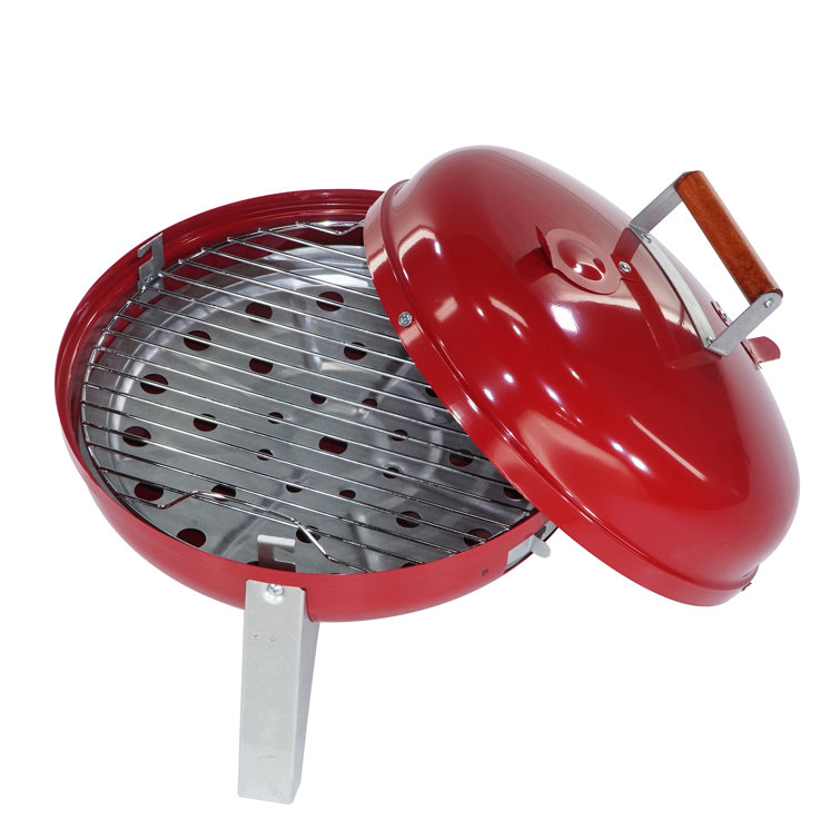 Americana Red Portable Charcoal Grill with Smoker