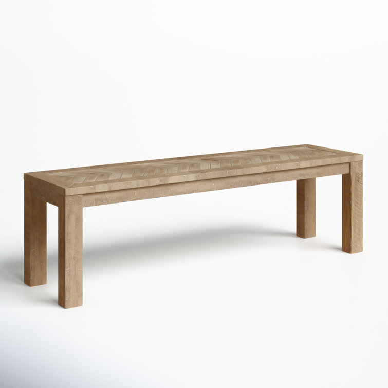 Aiden 60" Weathered Natural Pine Dining Bench