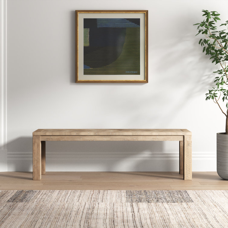 Aiden 60" Weathered Natural Pine Dining Bench