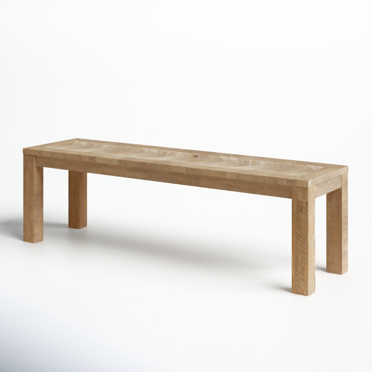 Aiden 60" Weathered Natural Pine Dining Bench