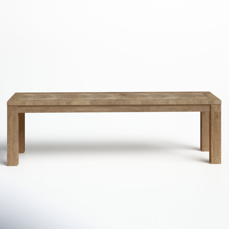 Aiden 60" Weathered Natural Pine Dining Bench