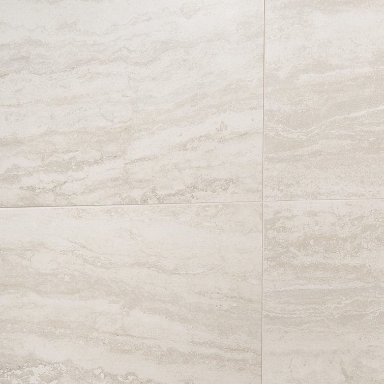 Essential Travertine Beige 24" x 48" Porcelain Matte Tile