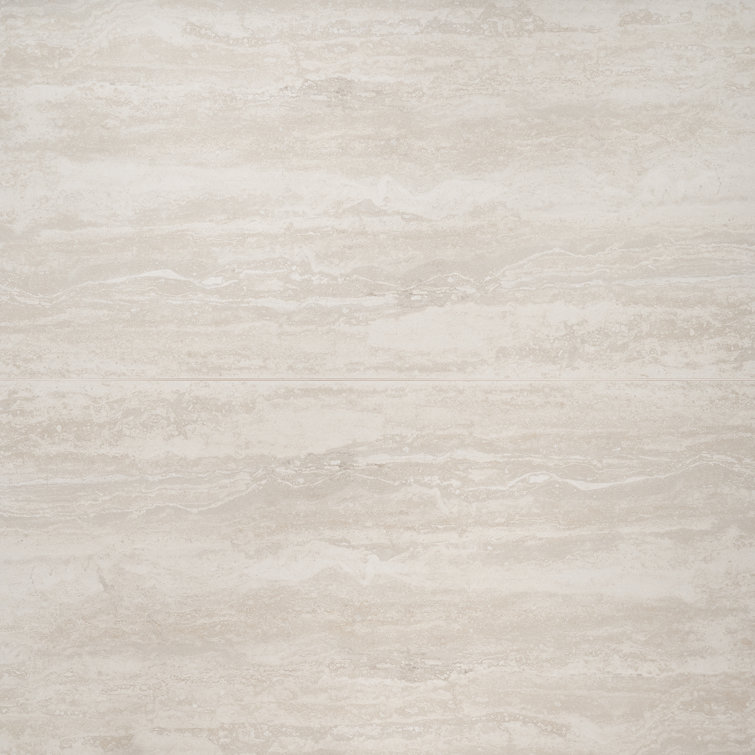 Essential Travertine Beige 24" x 48" Porcelain Matte Tile