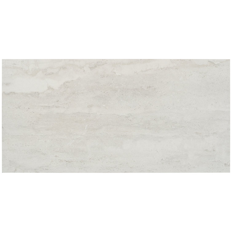 Large White Matte Porcelain Rectangular Wall and Floor Tile