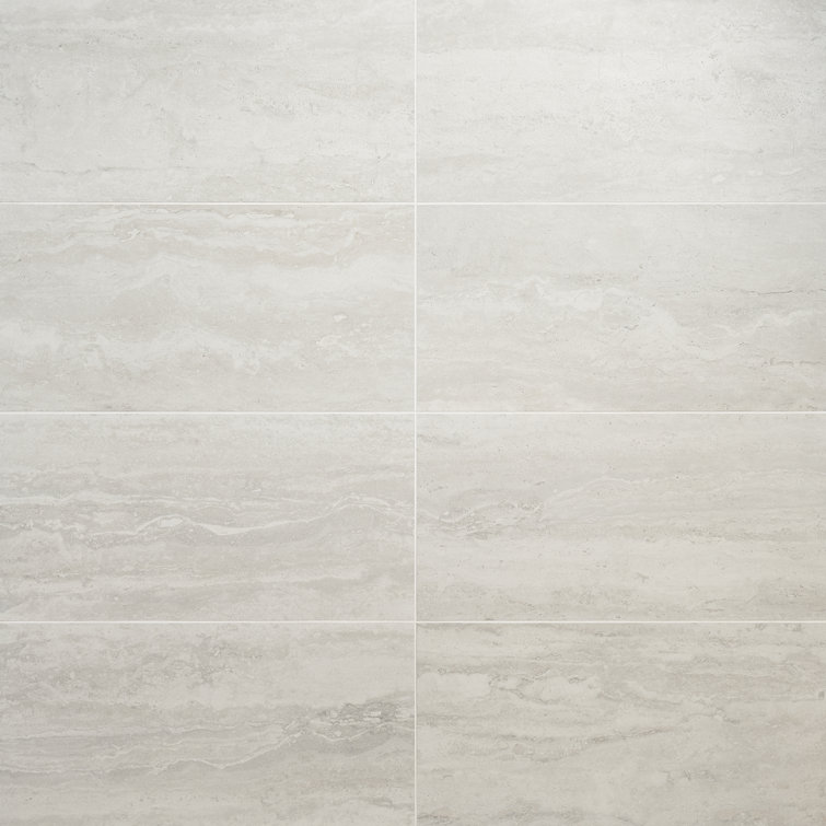 Large White Matte Porcelain Rectangular Wall and Floor Tile