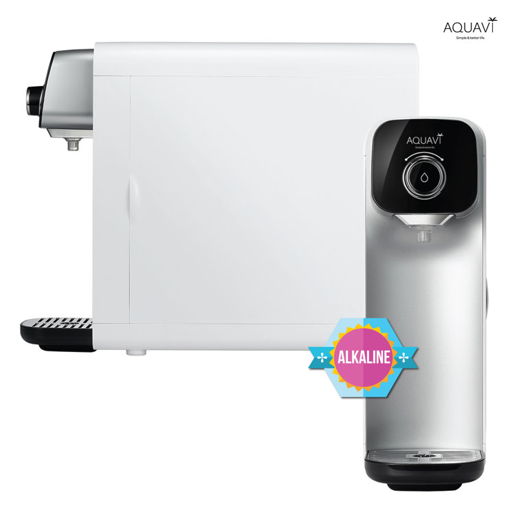 AQUAVI Black 3-Stage Alkaline Countertop Water Purifier