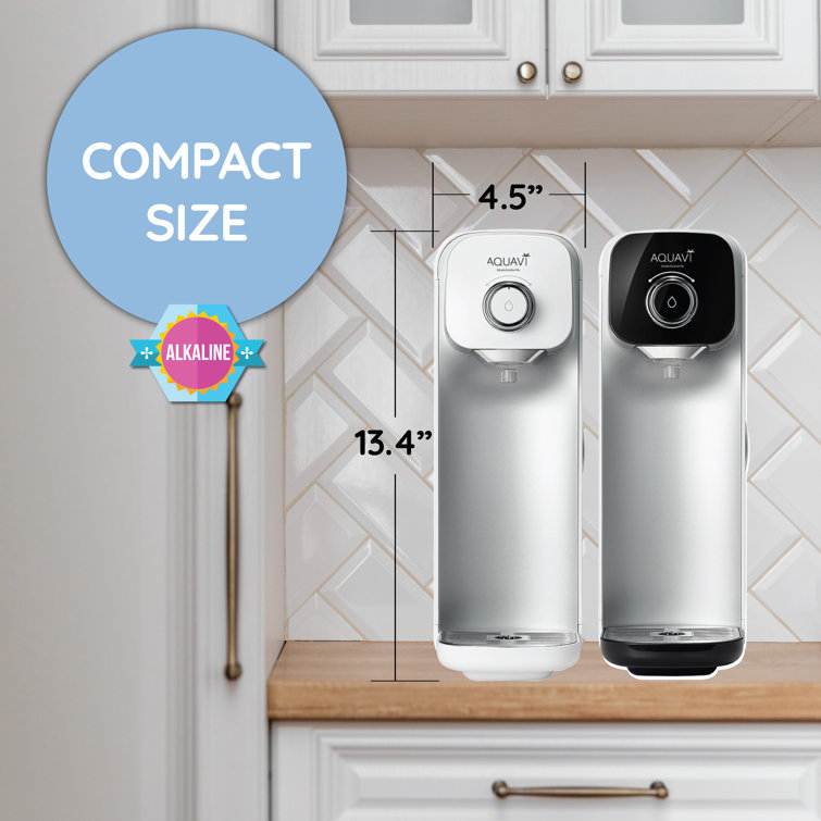 AQUAVI Black 3-Stage Alkaline Countertop Water Purifier