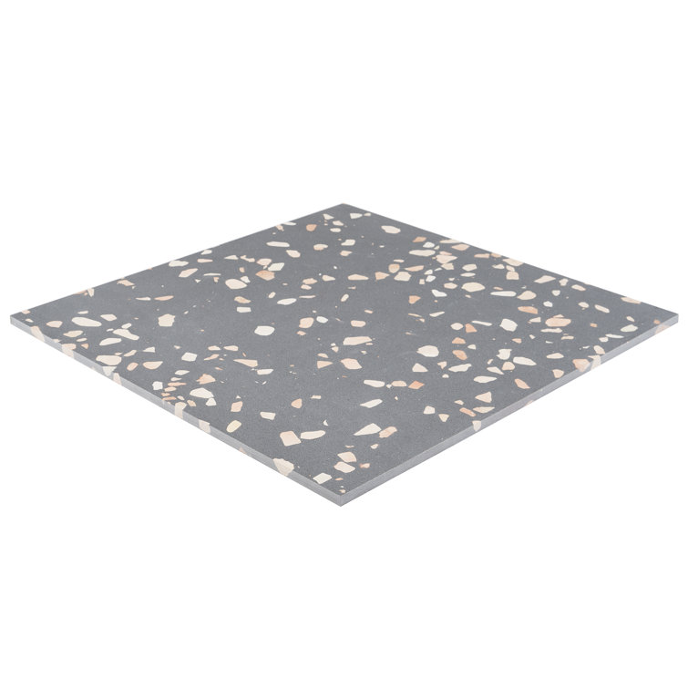 Italia Grande Gray Slate Terrazzo Floor and Wall Tile