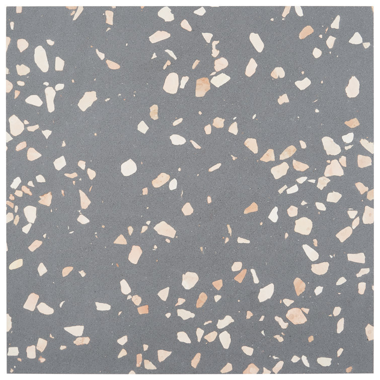 Italia Grande Gray Slate Terrazzo Floor and Wall Tile