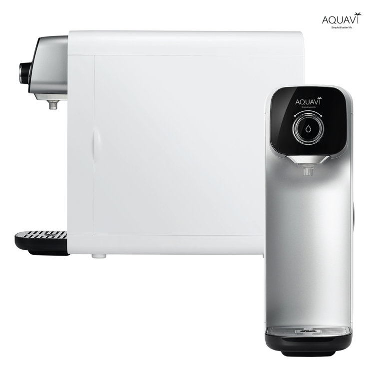 AQUAVI Black 3-Stage Mineral Spring Countertop Water Purifier