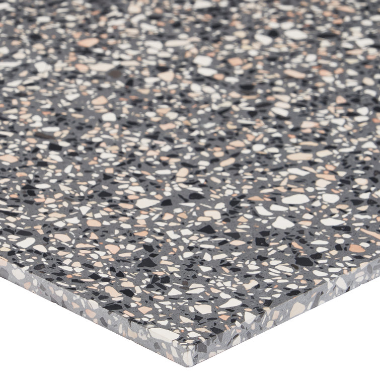Italia Mora 24-in x 24-in Honed Gray Terrazzo Tile