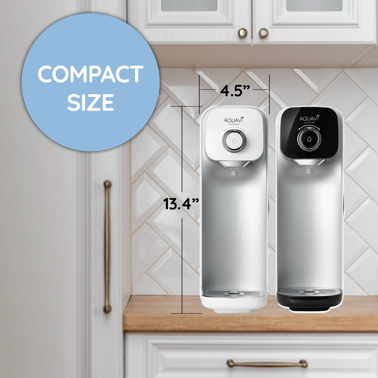AQUAVI Black 3-Stage Mineral Spring Countertop Water Purifier