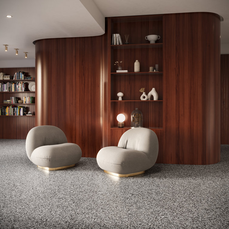 Italia Mora 24-in x 24-in Honed Gray Terrazzo Tile