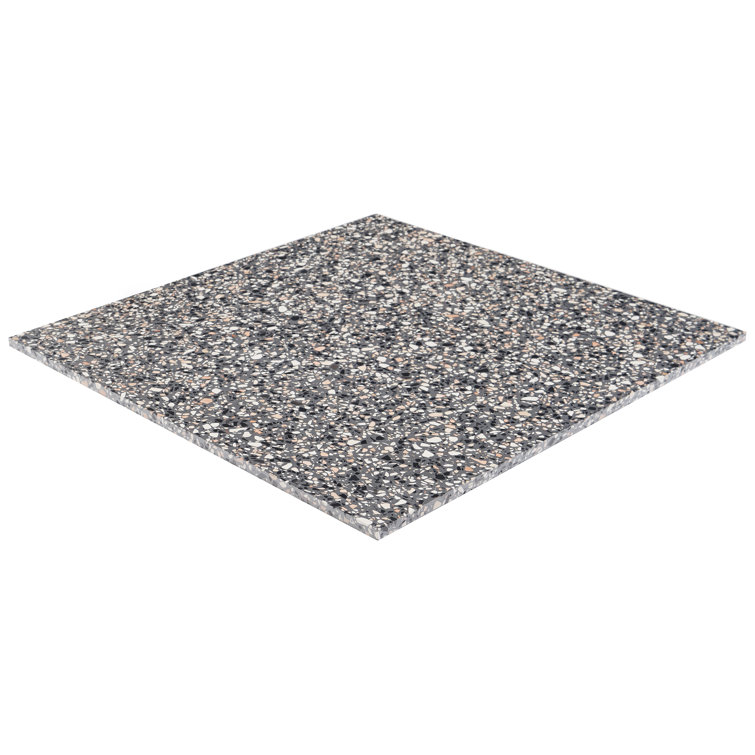 Italia Mora 24-in x 24-in Honed Gray Terrazzo Tile