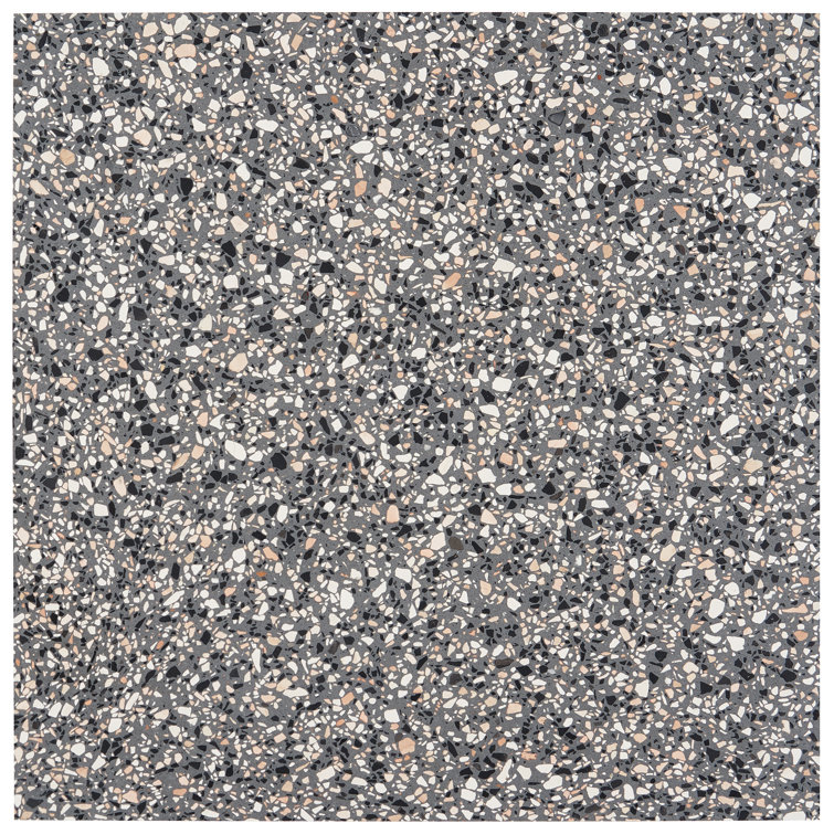 Italia Mora 24-in x 24-in Honed Gray Terrazzo Tile