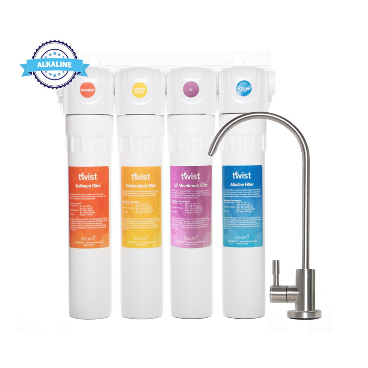 Aquavi Twist 4-Stage Alkaline Under-Sink Water Filtration System