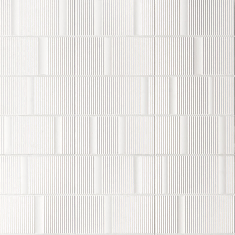 Flyer White 8'' x 16'' Matte Ceramic Wall Tile