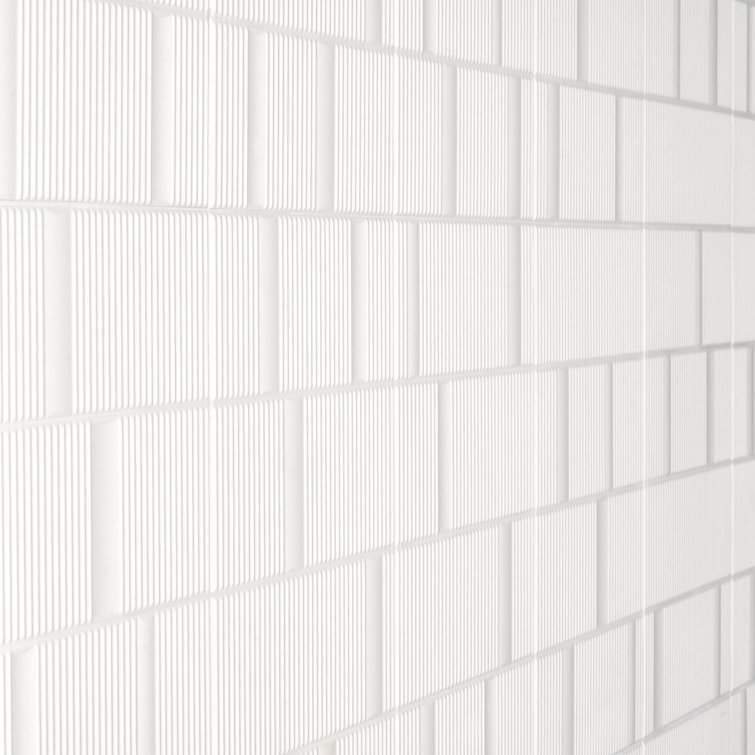 Flyer White 8'' x 16'' Matte Ceramic Wall Tile
