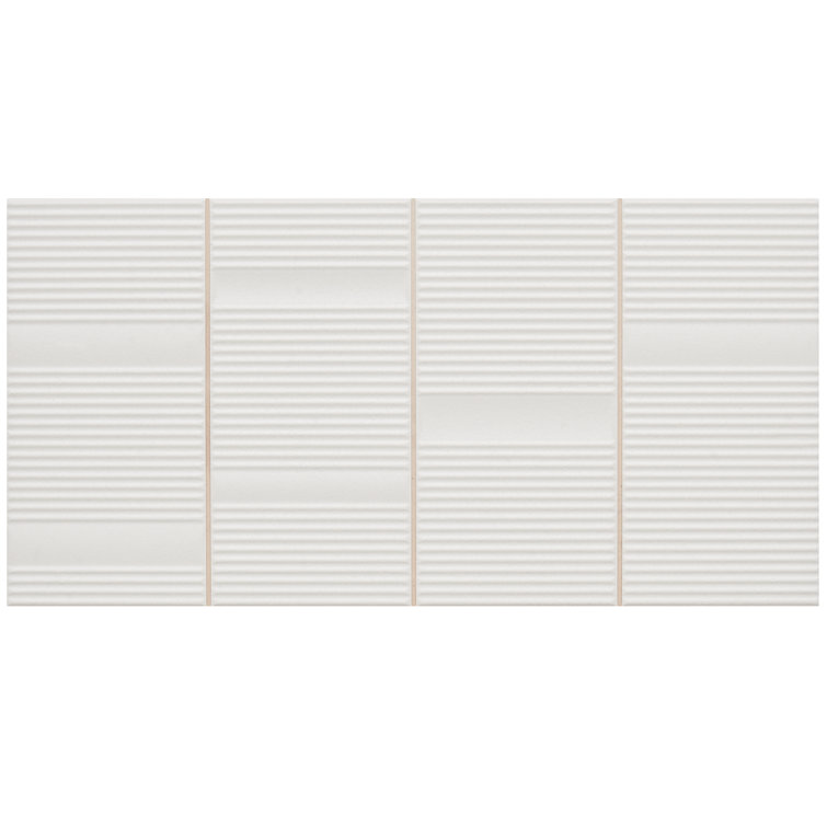 Flyer White 8'' x 16'' Matte Ceramic Wall Tile