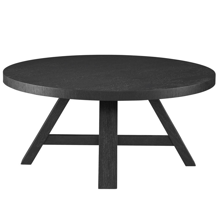 Charcoal Oak Round Modern Farmhouse Coffee Table