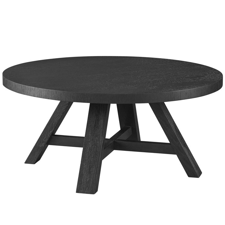 Charcoal Oak Round Modern Farmhouse Coffee Table