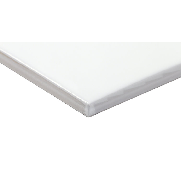 Harrow White Matte Ceramic 3" x 9" Subway Wall Tile