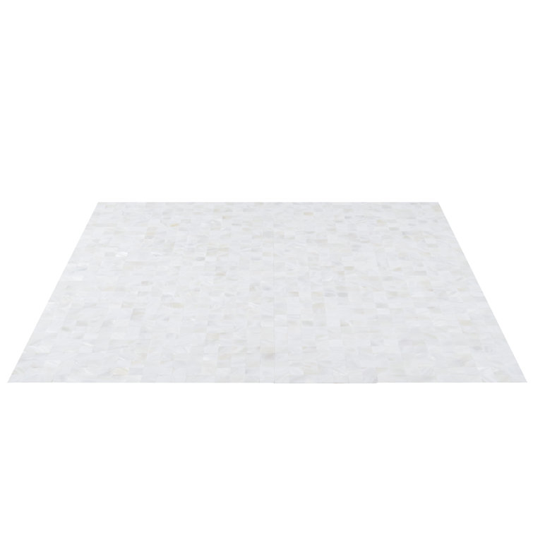 Lokahi 12x12 White Natural Seashell Mosaic Tile