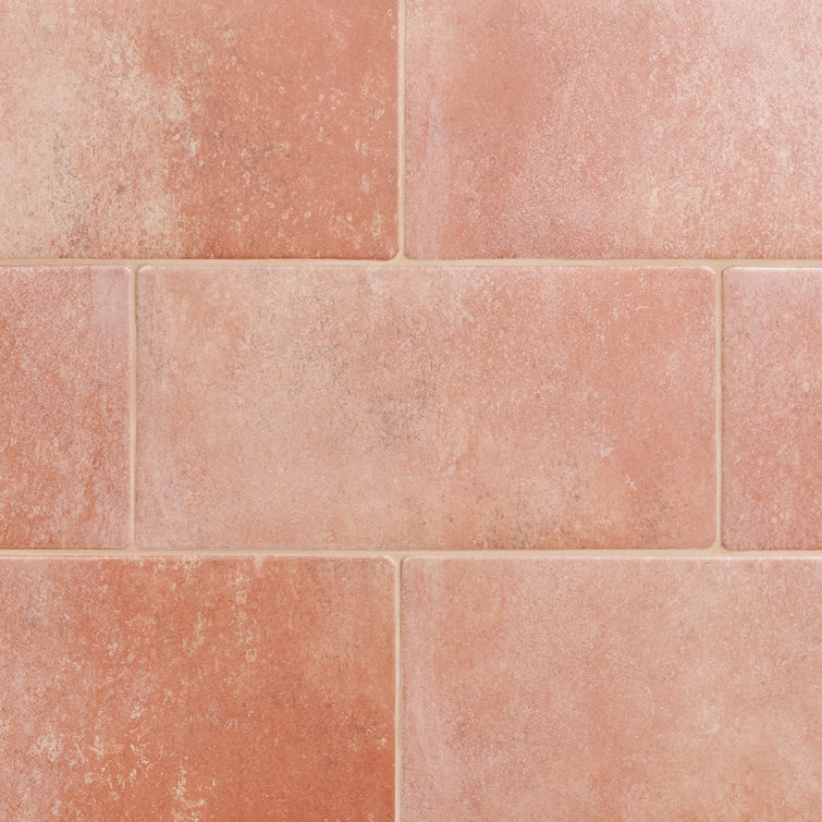 Kaleo 14" x 7" Matte Porcelain Terracotta Brick Floor and Wall Tile
