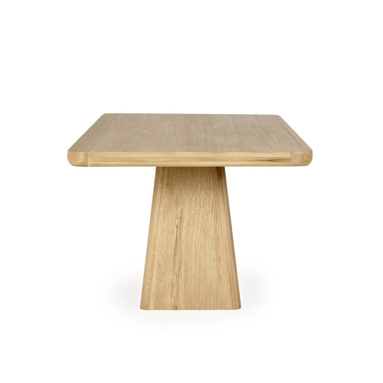 Natural Oak 95" Pedestal Dining Table