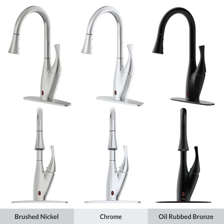 Oil-Rubbed Bronze Pull-Down Kitchen Faucet with Spray
