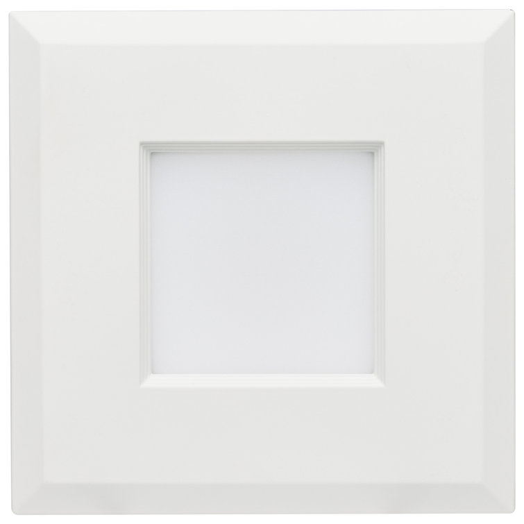 White Aluminum 4" Square LED Retrofit Downlight