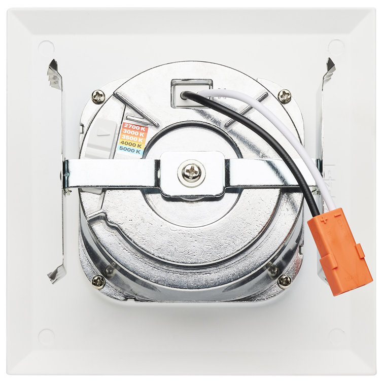 White Aluminum 4" Square LED Retrofit Downlight